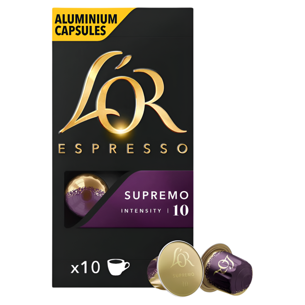 L'OR Espresso Supremo Intensity 10 coffee capsules-10 capsules per pac